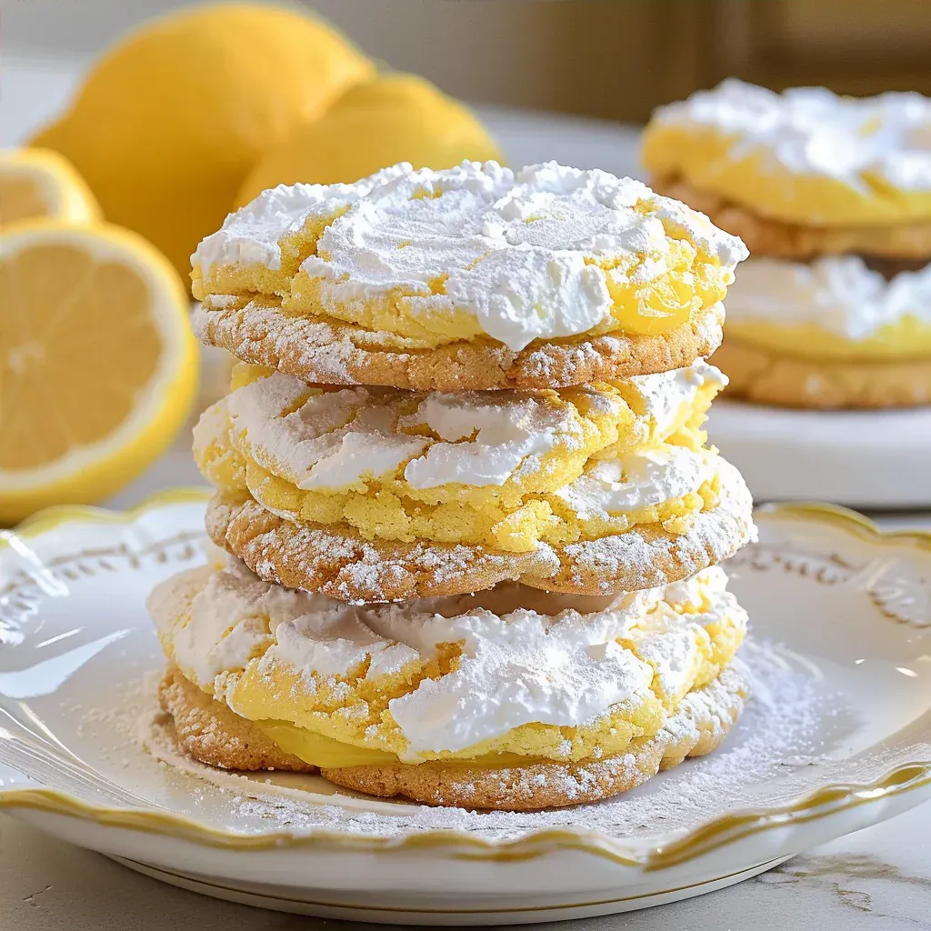 Lemon Cool Whip Cookies easy cake mix crinkle recipe - Recipe Image