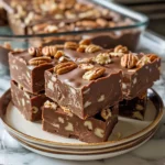 Chocolate Pecan Fudge Easy Homemade Christmas Candy - Recipe Image