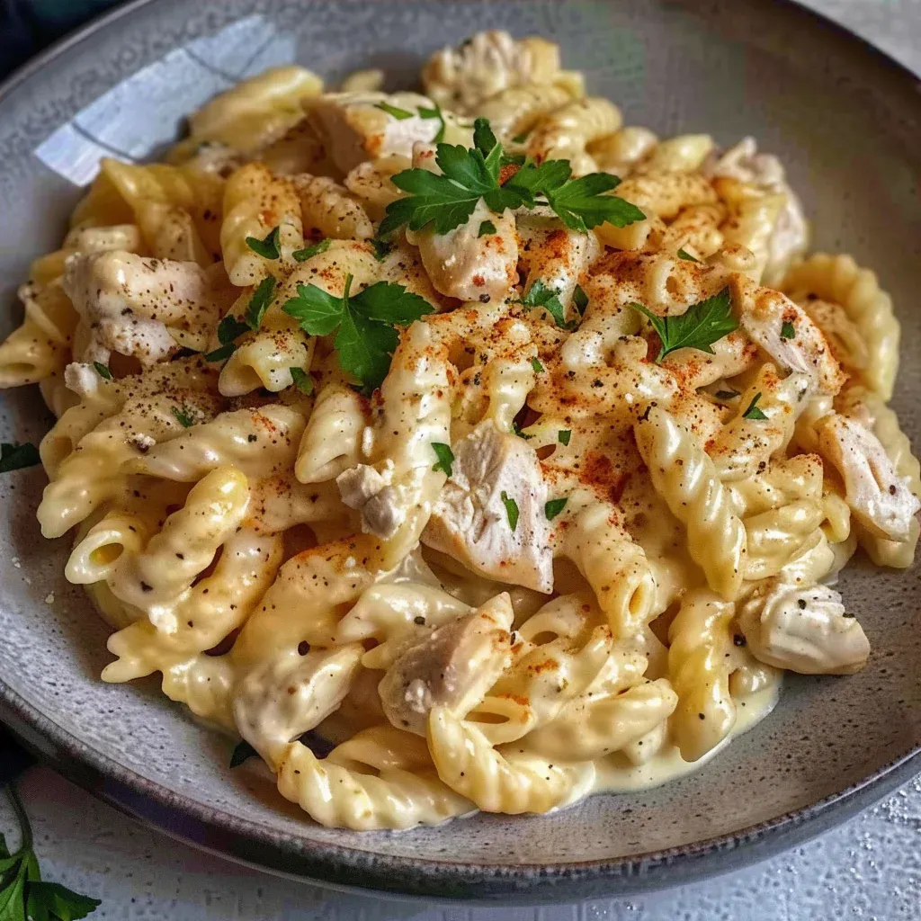 Creamy Chicken Feta Pasta Bake Dinner Idea - Recipe Image