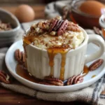 Warm Maple Pecan Cottage Cheese Mug Cake in Just 7 Minutes - Recipe Image
