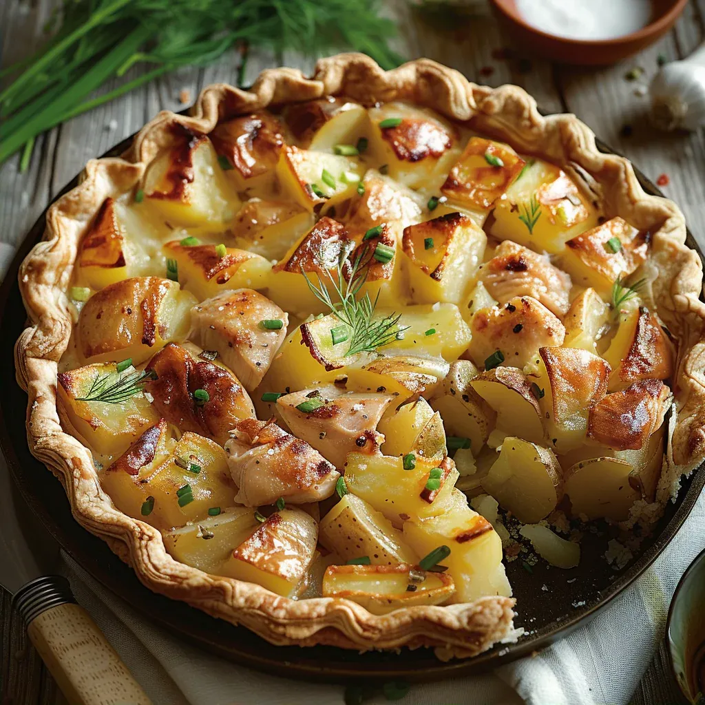 Creamy Irish Potato Pie with Crispy Bacon – Ultimate Comfort Food - Recipe Image