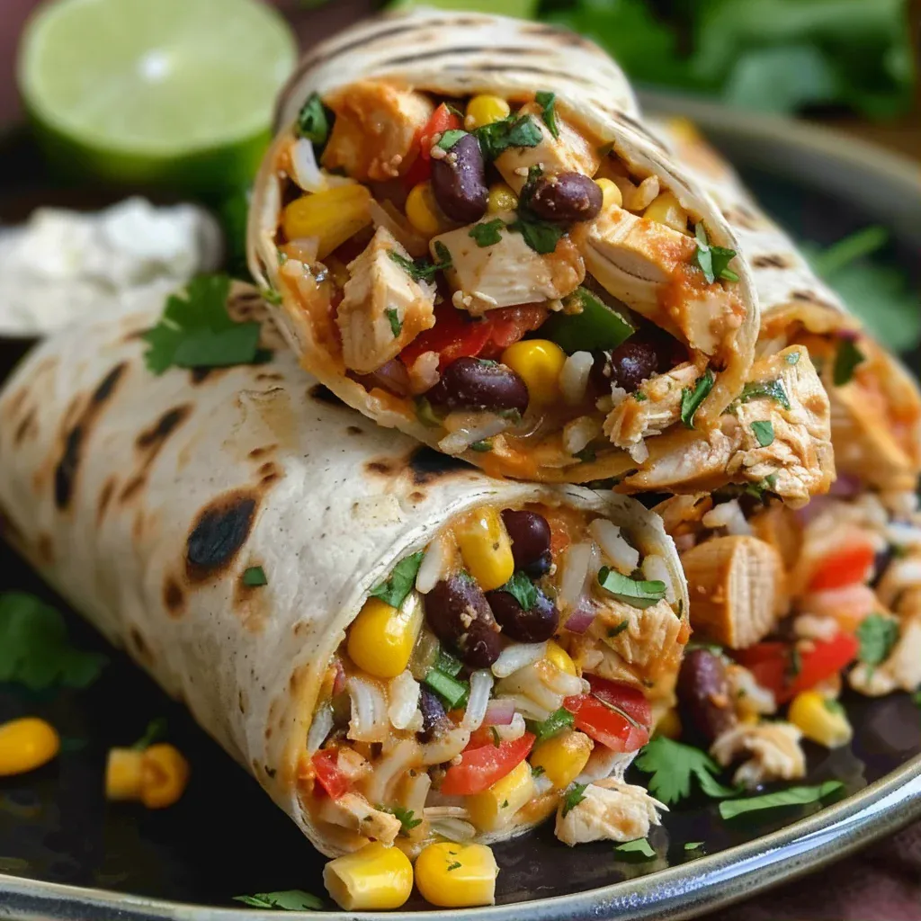 Easy Southwest Chicken Wrap Recipe (Ready in Minutes!) - Recipe Image