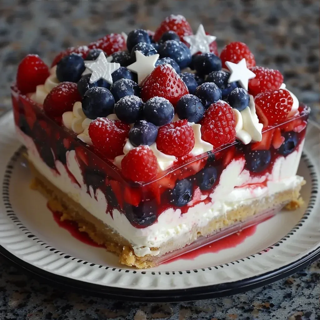 Red White and Blue Dessert Lasagna Everyone Will Want at Your Summer Party - Recipe Image