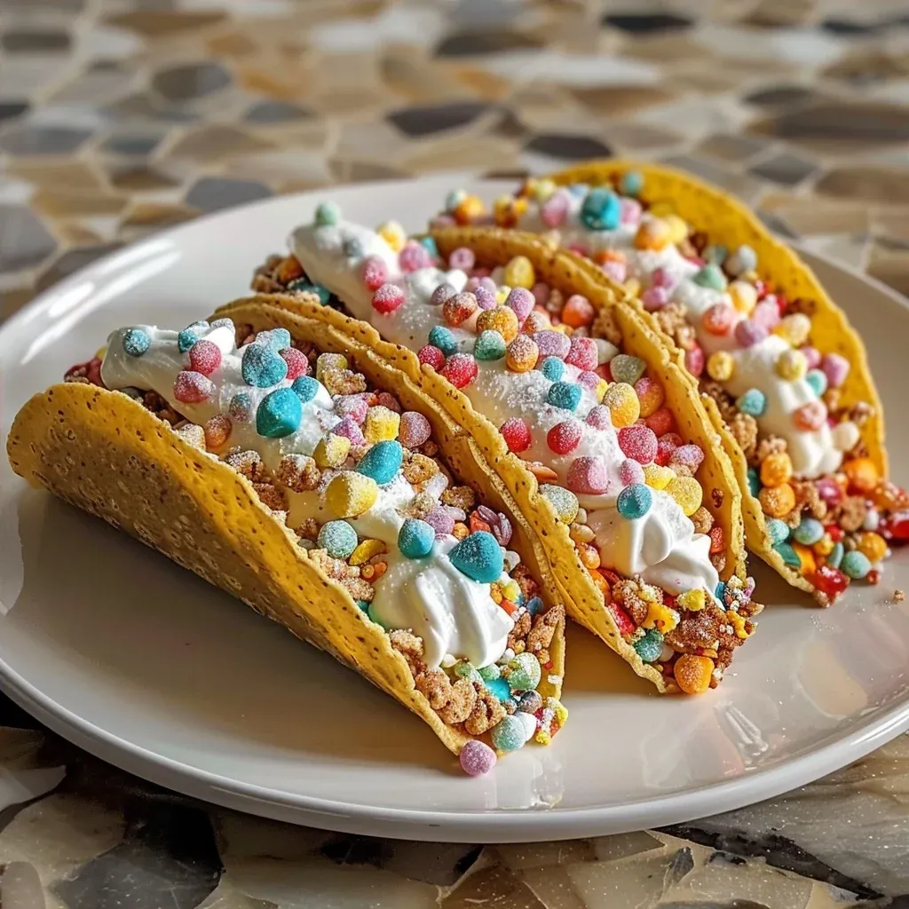 Fruity Pebbles Cheesecake Tacos Everyone Will Obsess Over - Recipe Image