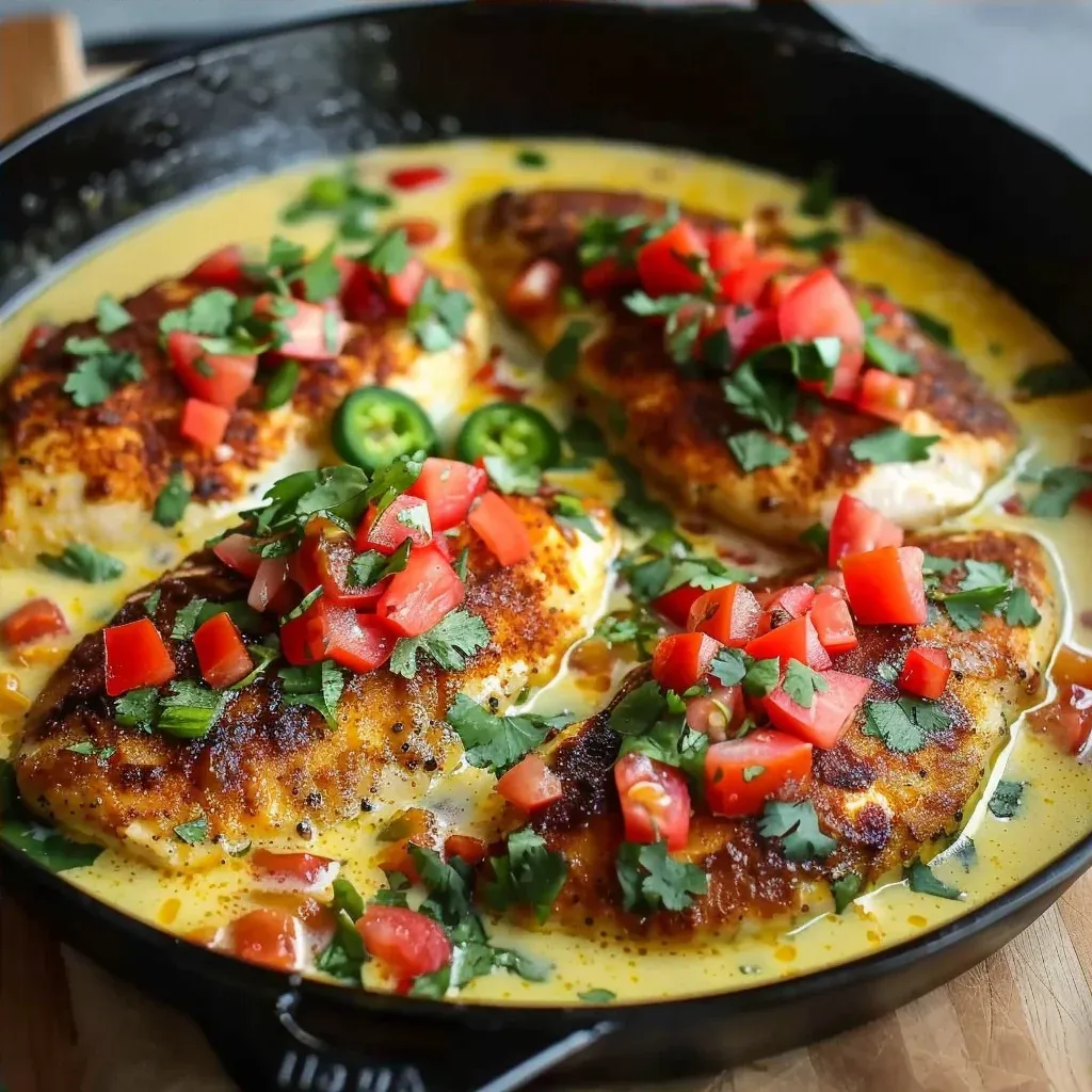 Irresistible Skillet Mexican Chicken with Creamy Cheese Sauce - Recipe Image