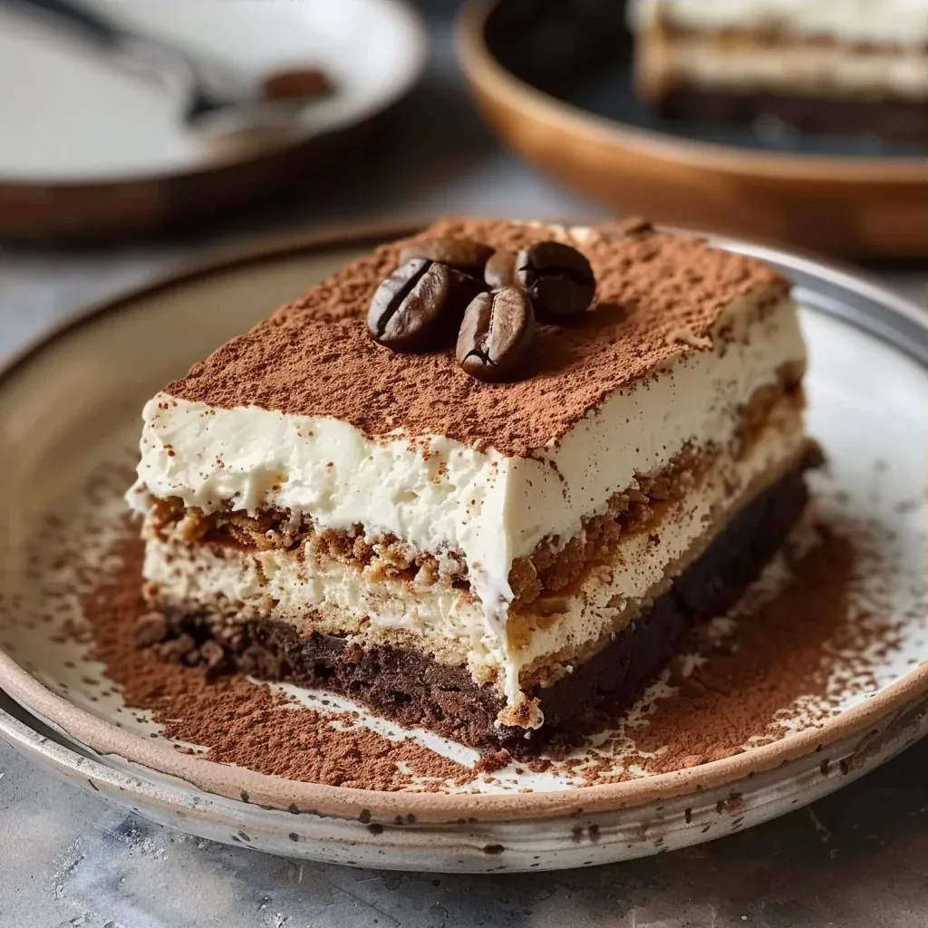 Creamy Vegan Tiramisu Cheesecake That Tastes Better Than the Original - Recipe Image