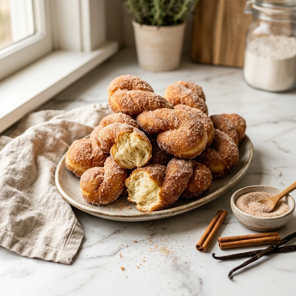 Soft Cinnamon Sugar Twist Donuts That Taste Better Than the Bakery - Recipe Image