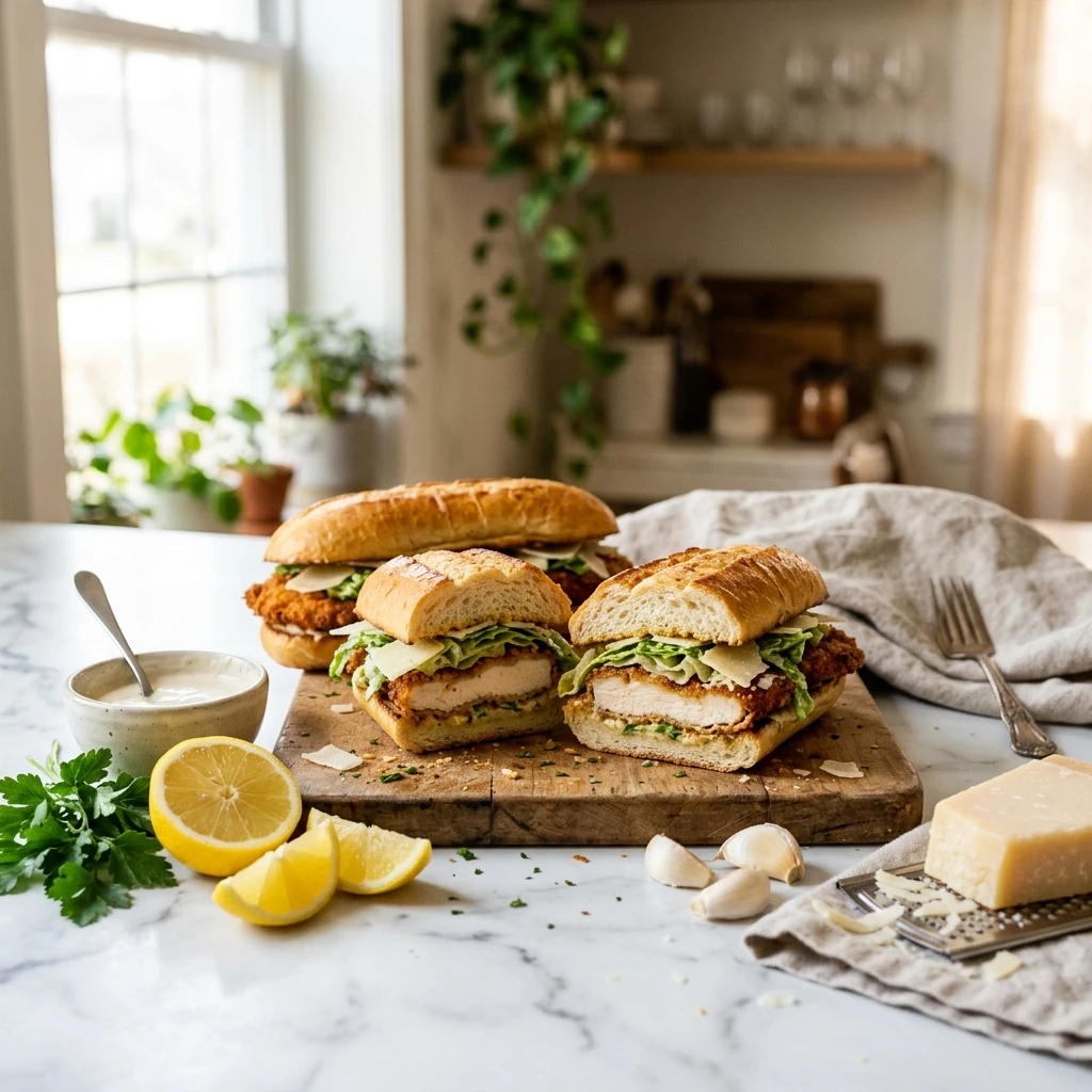 Crispy Chicken Caesar Sandwiches You'll Crave Every Time - Recipe Image